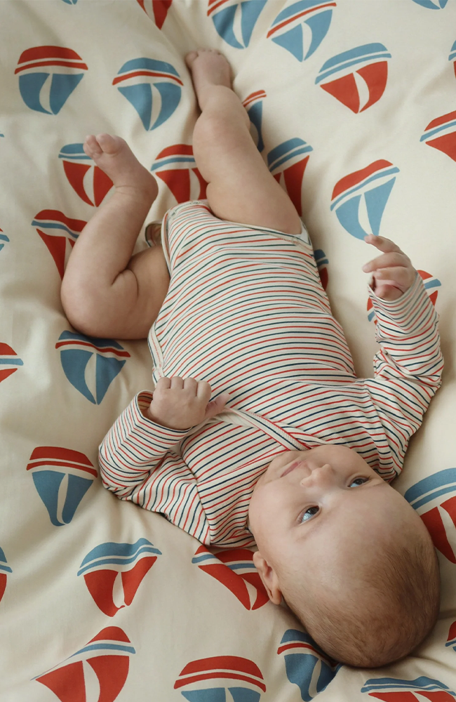 Basic Long Sleeve Newborn Body - Stripe Tricolore Petit