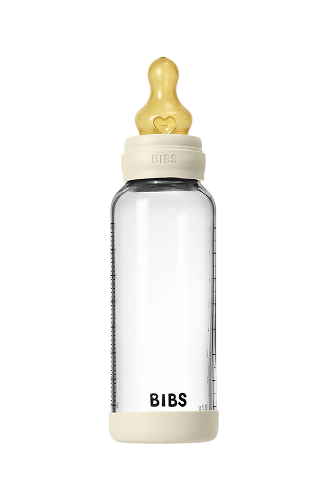 Baby Glass Bottle Set 240ml Latex - Ivory