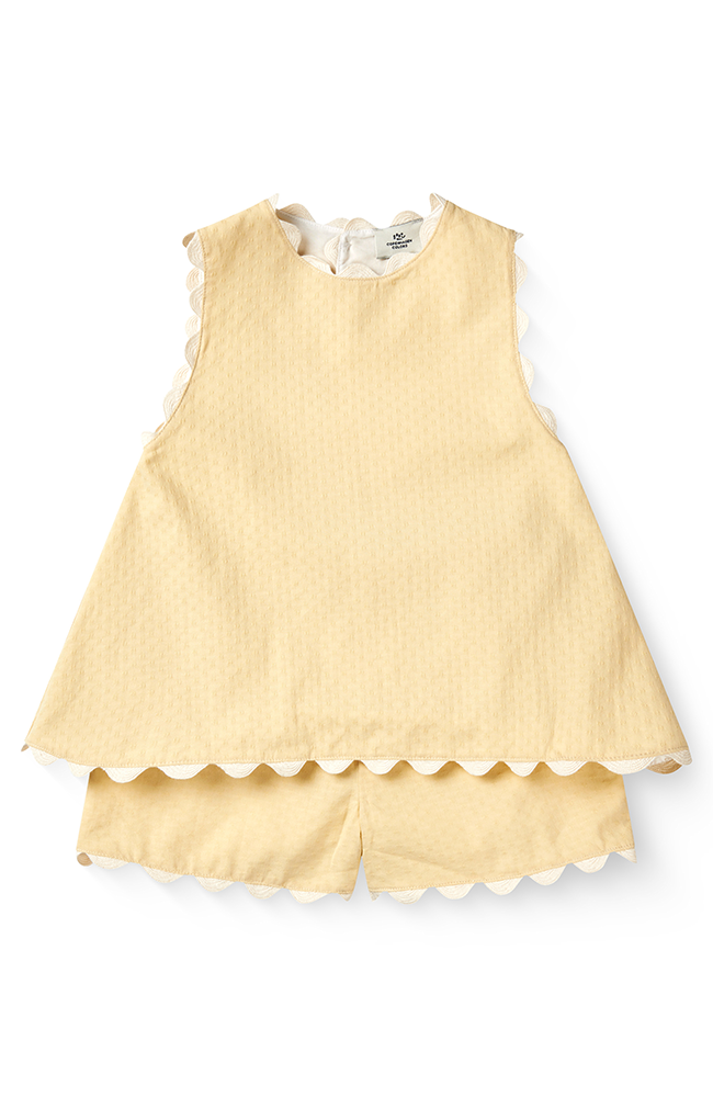 Deco Top & Shorts Set - Pale Yellow Comb.