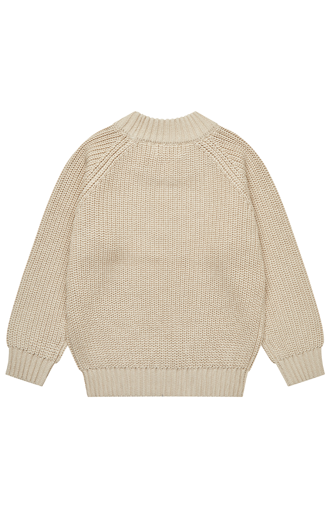 Knitted Classic Rib Blouse - Sand