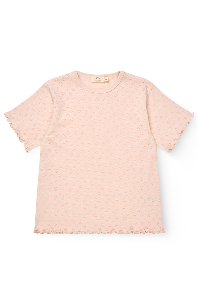 Pointelle Heart T-Shirt - Dusty Rose