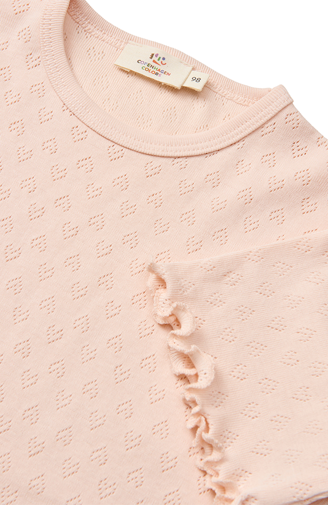 Pointelle Heart T-Shirt - Dusty Rose