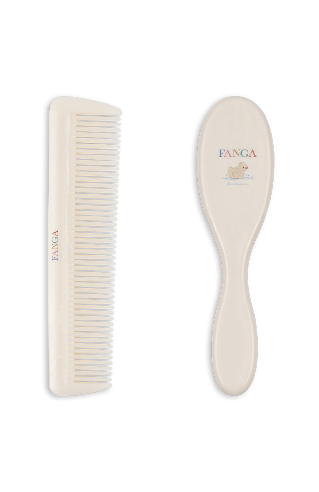 Baby Brush Set - Beige Fanga Fontana hårborste