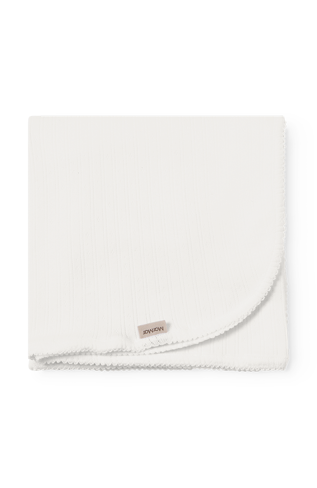 Alida Pointelle blanket - Gentle White