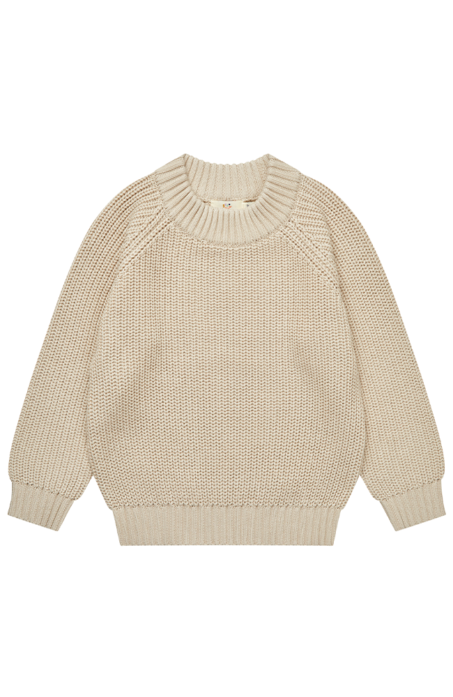 Knitted Classic Rib Blouse - Sand