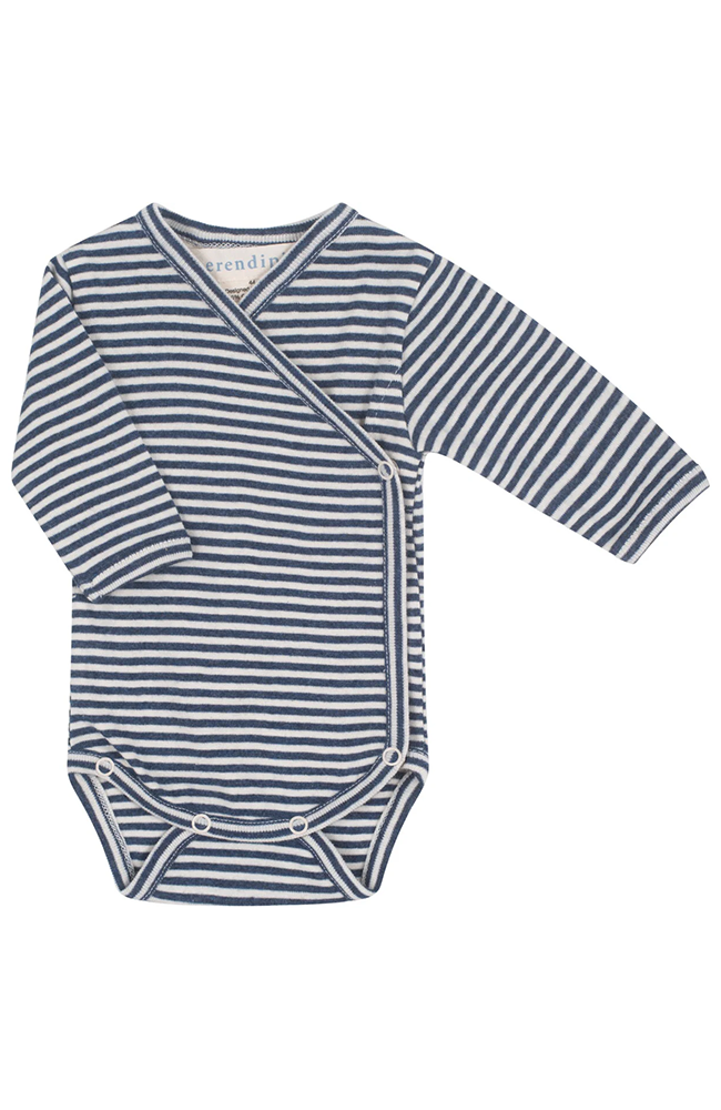 Newborn Wrap Body - Navy/Offwhite