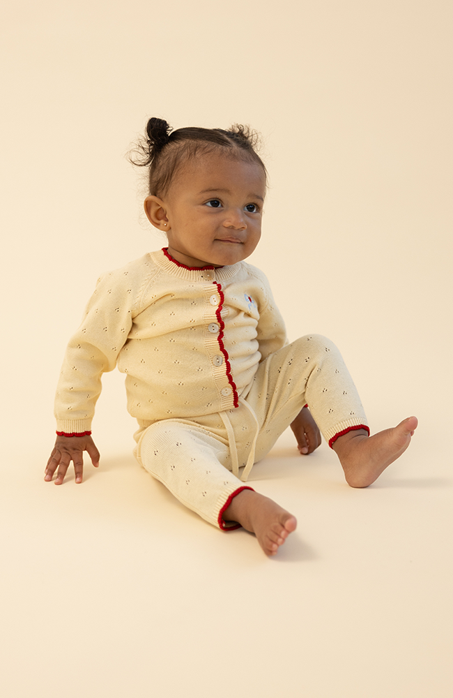 Kaya Pointelle Pants - Soft White