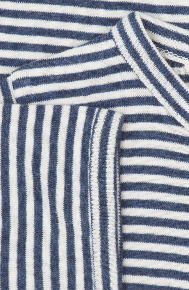 Baby Short Suit Stripe - Navy/Offwhite