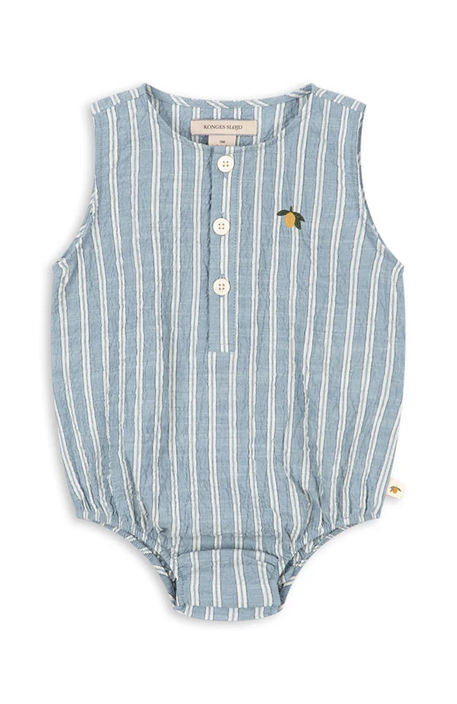 Elliot Romper - Trio Bleu Stripe Konges Slöjd romper