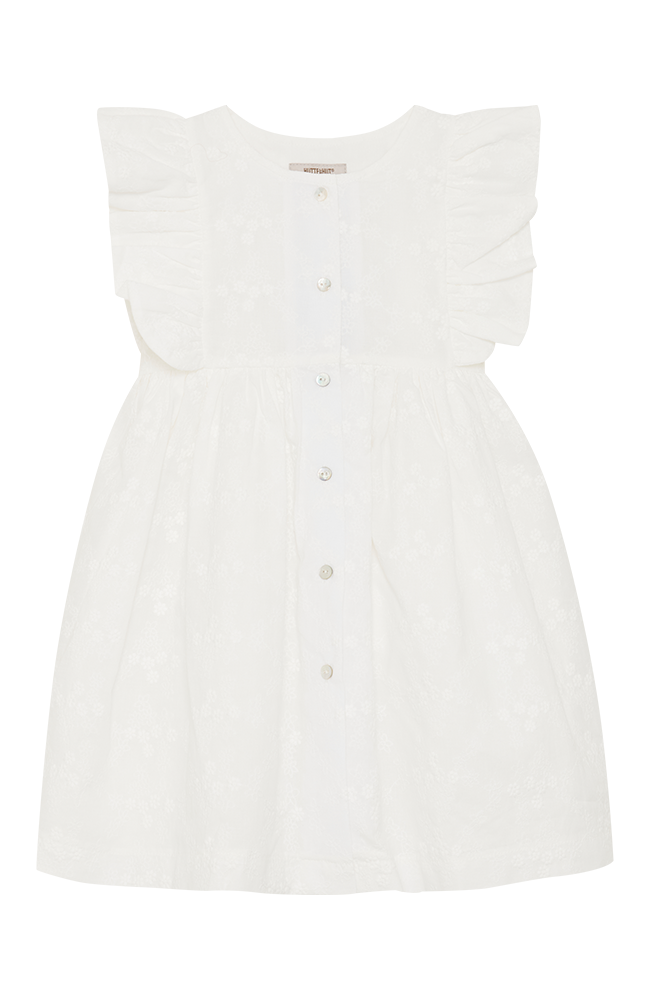 Dress SS Embroidery - Antique White HUTTEliHUT Klänning