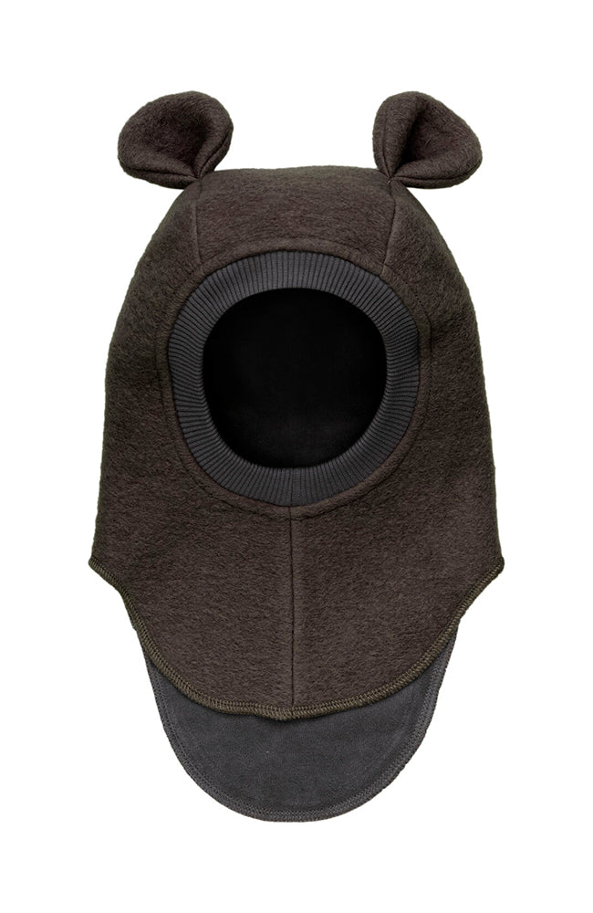 Balaclava Ears Wool - Dark Brown Melange