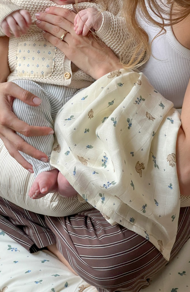 Muslin Cloth 2-pack - Blueberries