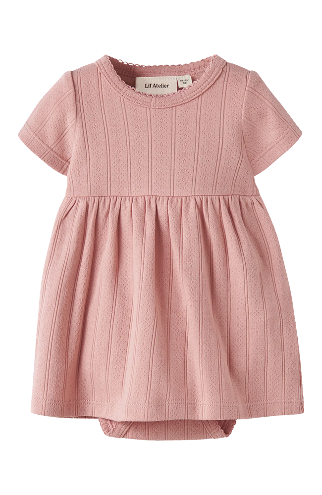 Falina SS Body Dress - Misty Rose