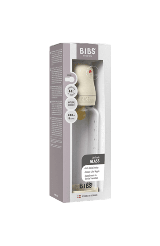 Baby Glass Bottle Set 240ml Latex - Ivory