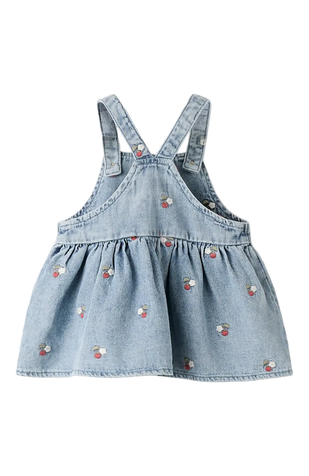 Baby Denim Suspender Skirt - Medium Blue Denim