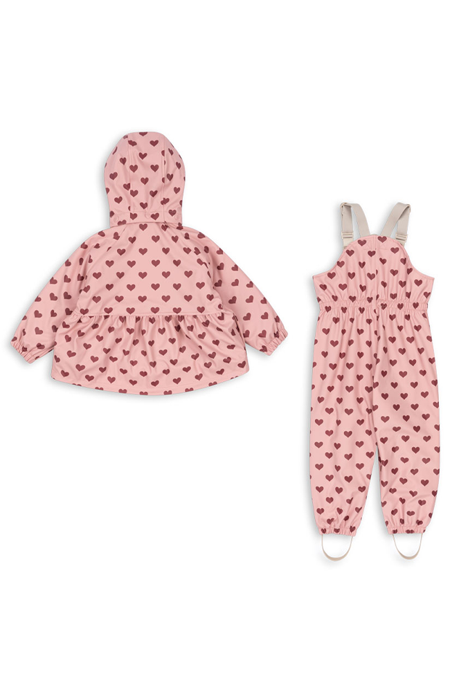Rainy Palme Set - Amour Pink Konges Slöjd ytterkläder