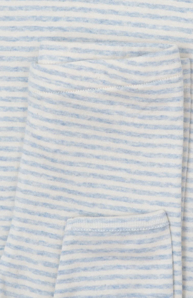 Baby Leggings Stripe - Mist/Offwhite