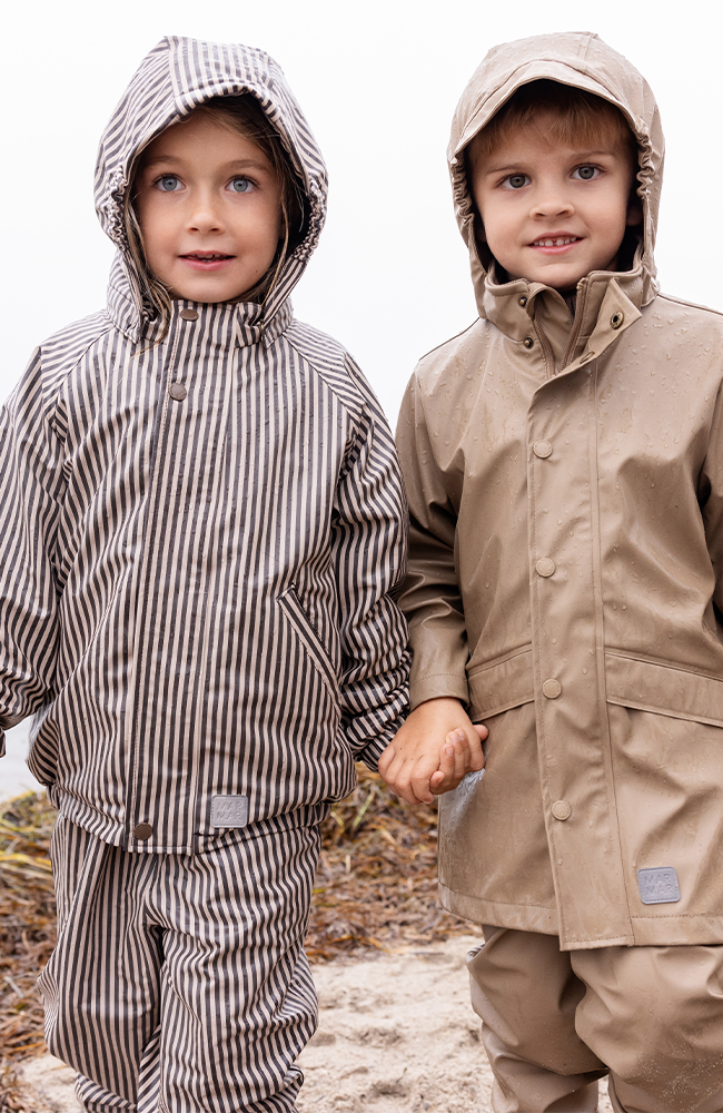 Oddy Set Rainwear - Brown Stripe MarMar Copenhagen ytterkläder