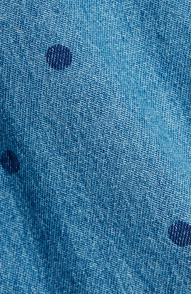 Denim Dots Sun Hat - Blue