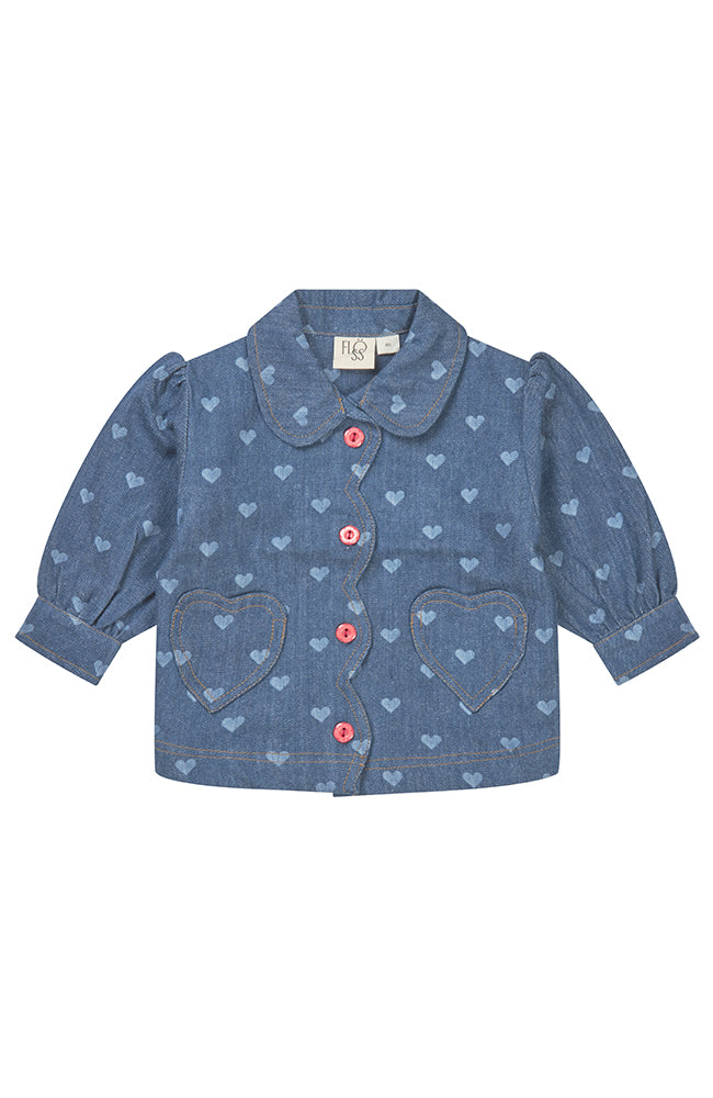 Lollo Overshirt - Blue Denim/Hearts