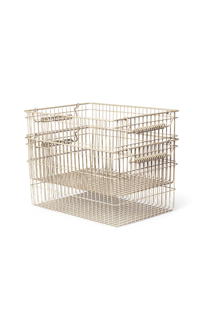 Cala Stackable Baskets - Set of 2 - Cashmere