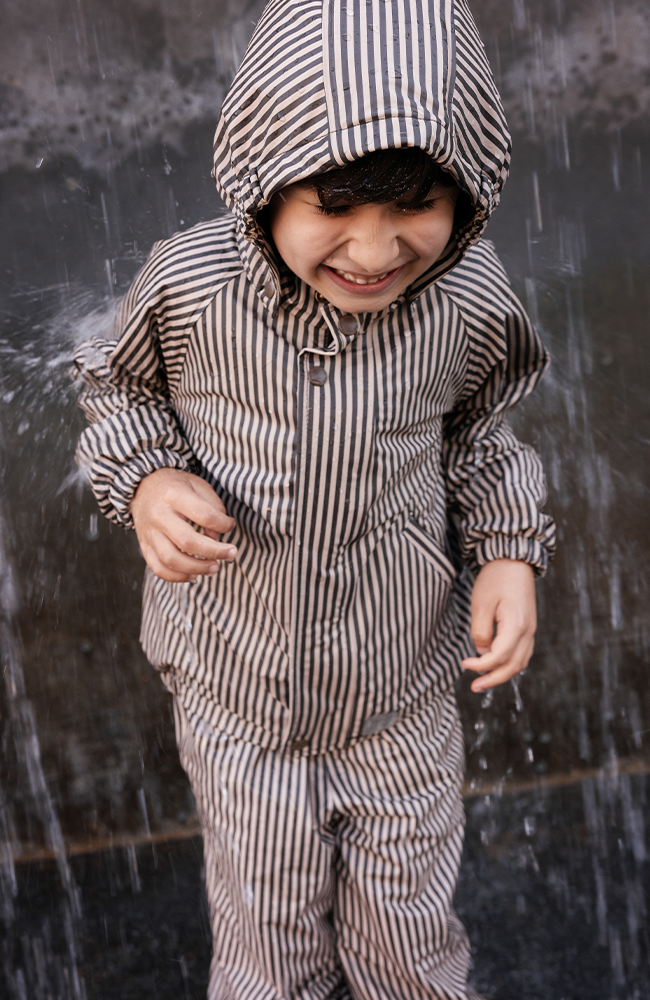 Oddy Set Rainwear - Brown Stripe MarMar Copenhagen ytterkläder