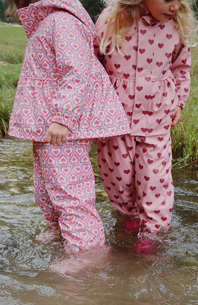 Rainy Palme Set - Amour Pink Konges Slöjd ytterkläder