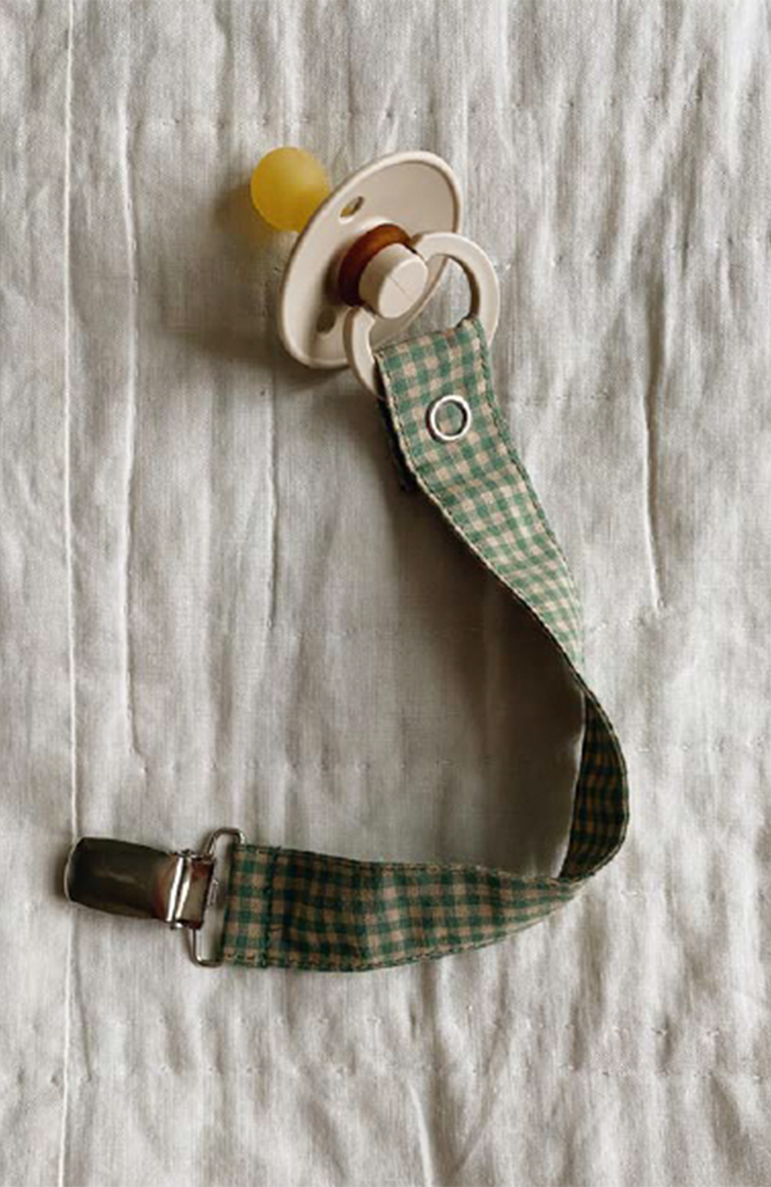 Pacifier Clip - Green Check