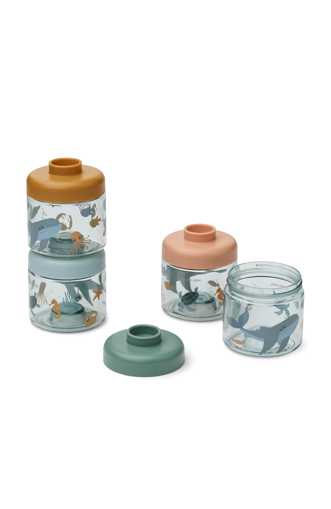 Dominique Baby Food Boxes 4-Pack - Sea creature/Sandy