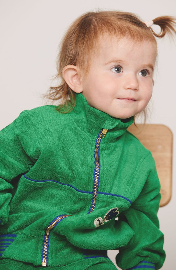 Bordtennis Patch Frotté Cardigan - Grön