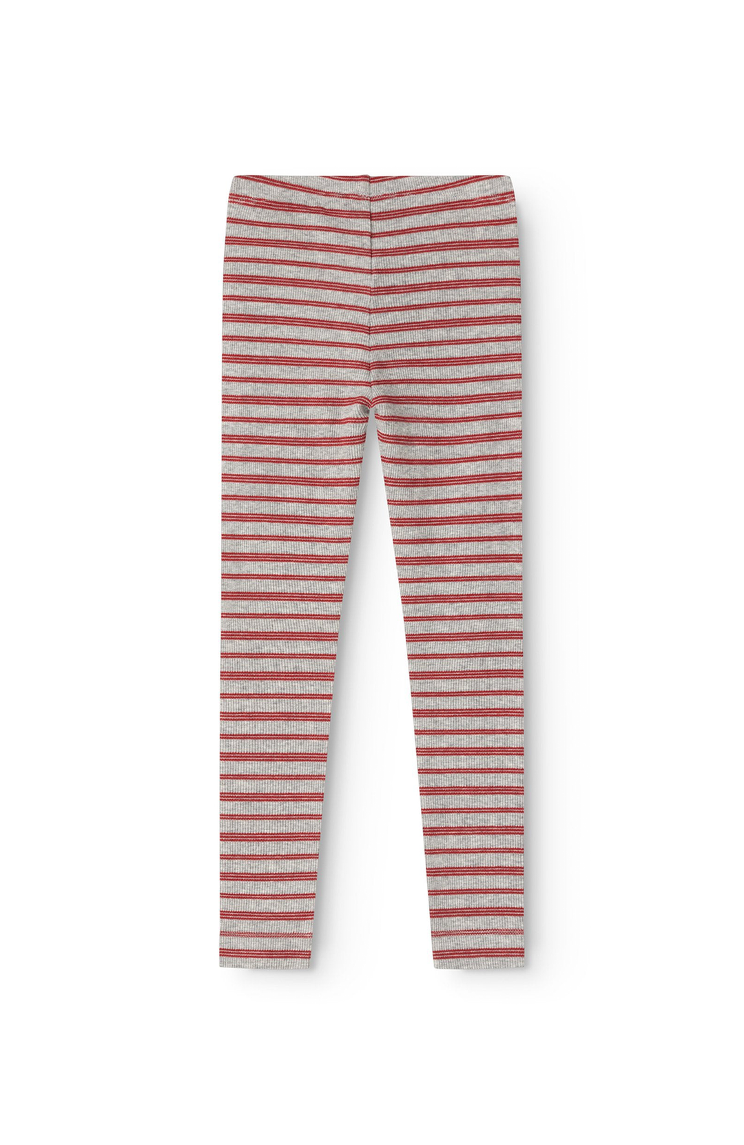 Lisa Modal Fine Rib Leggings - Cherry Stripe