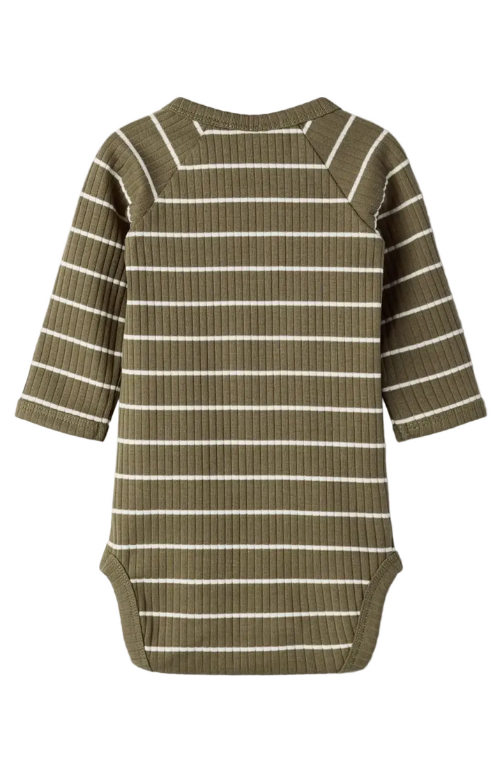 Kail Långärmad Body - Shitake Stripe