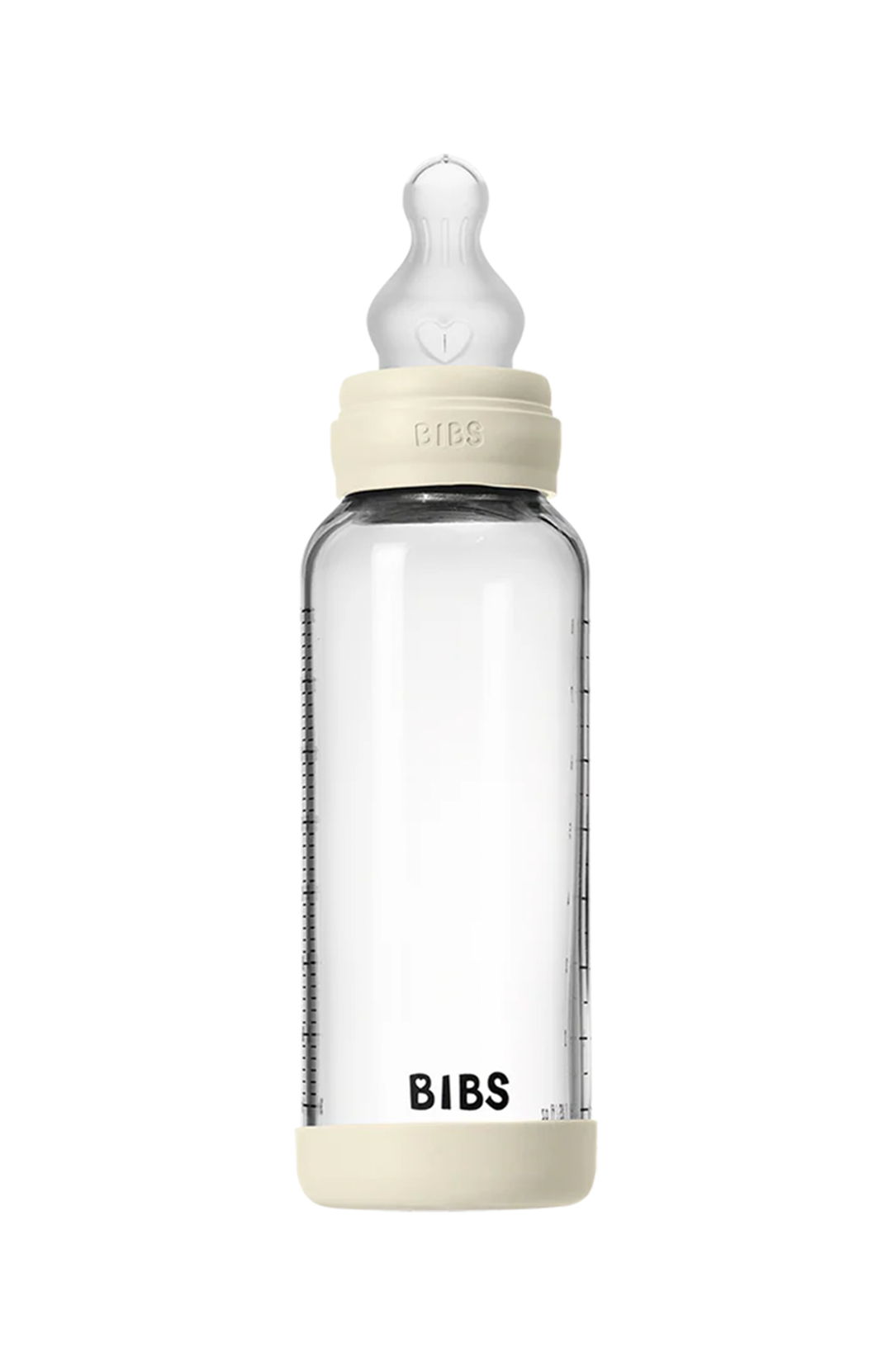 Baby Glass Bottle Set 240ml Silicone - Ivory