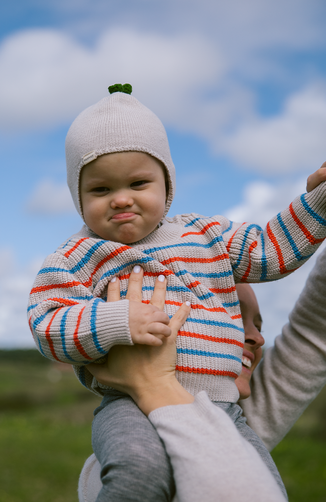 Aly Baby Sprout Cotton Knit - Moon Grey