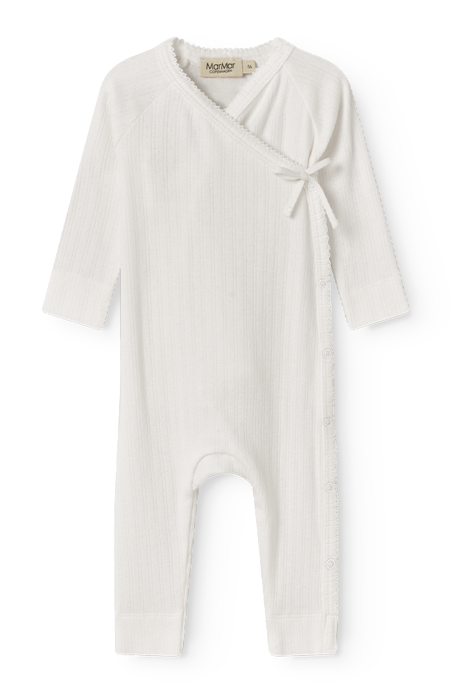 Rula Pointelle Romper - Gentle White