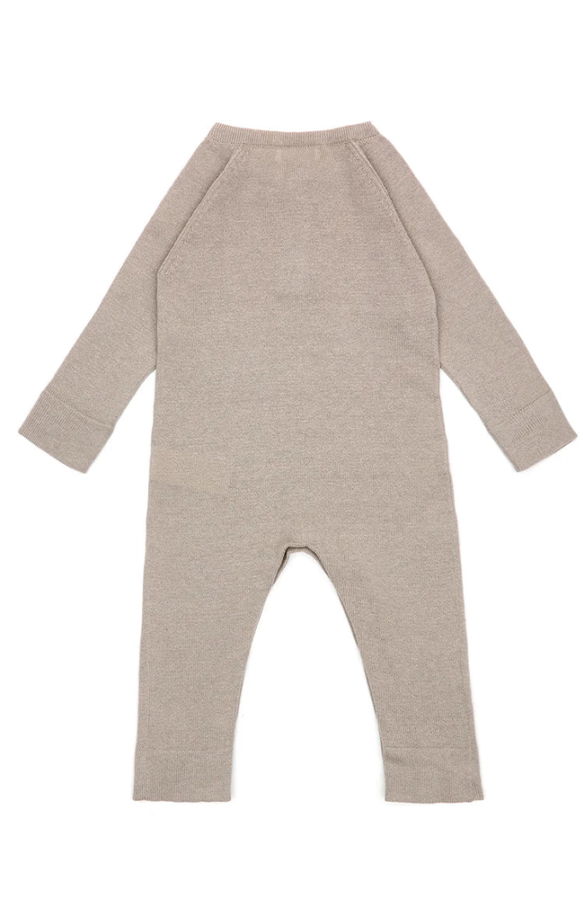 Lace Front Jumpsuit - Sand