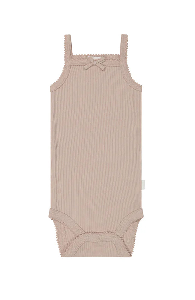 Rib Singlet Bodysuit - Dusky Rose Jamie Kay Body