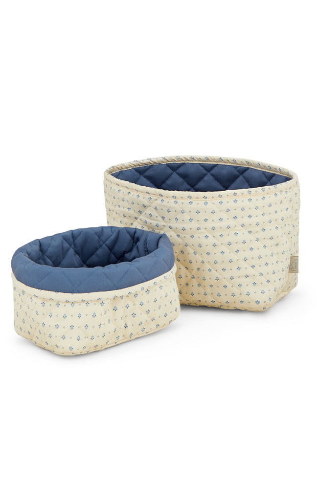 Quilted Storage Basket 2 pack - Capri