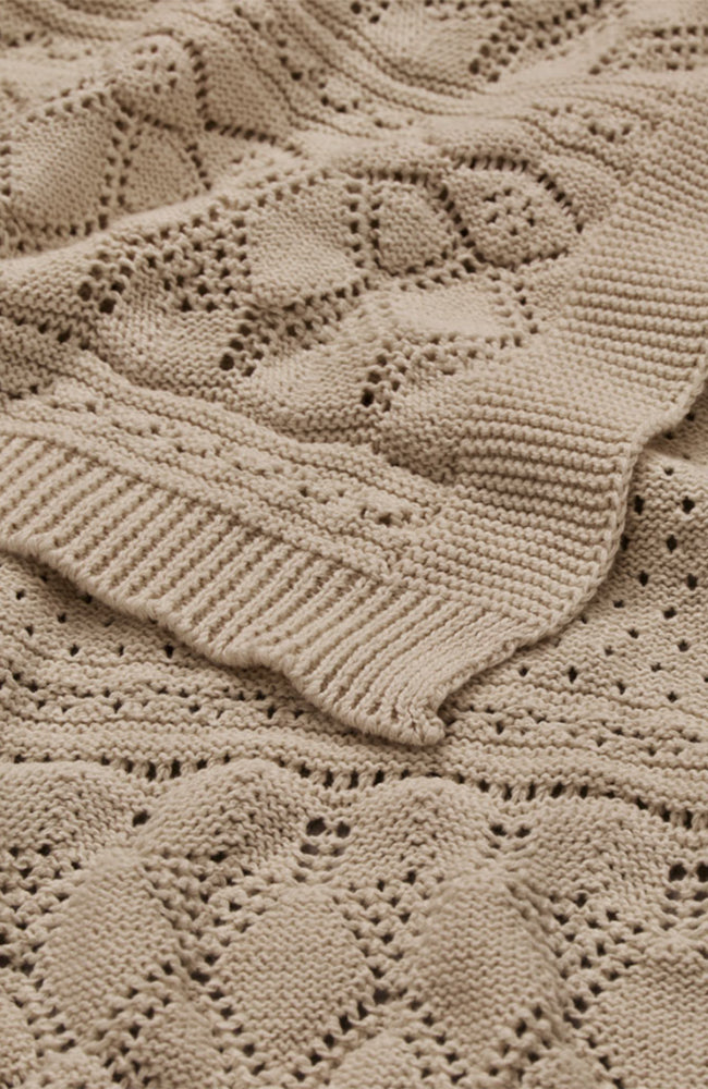 Pointelle Baby Knit Throw - Hazel CamCam Copenhagen Inredning