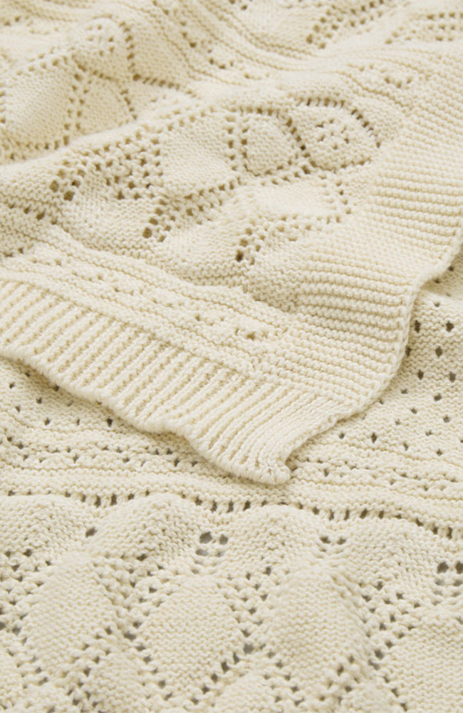 Pointelle Baby Knit Throw - Off White CamCam Copenhagen Inredning