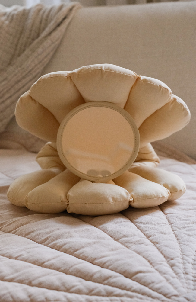 Baby Mirror Toy - Soft Beige