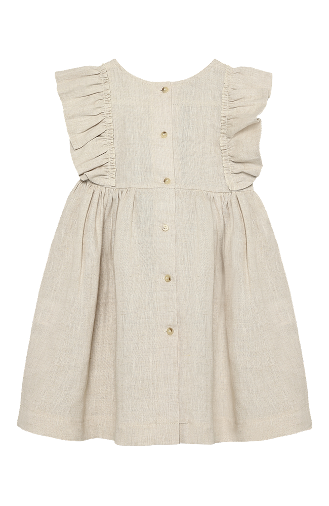 Dress SS Linen - Antique White HUTTEliHUT Klänning
