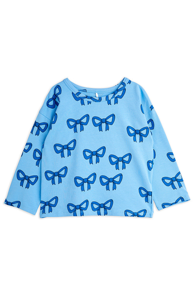 Bow Long Sleeve Tee - Blue