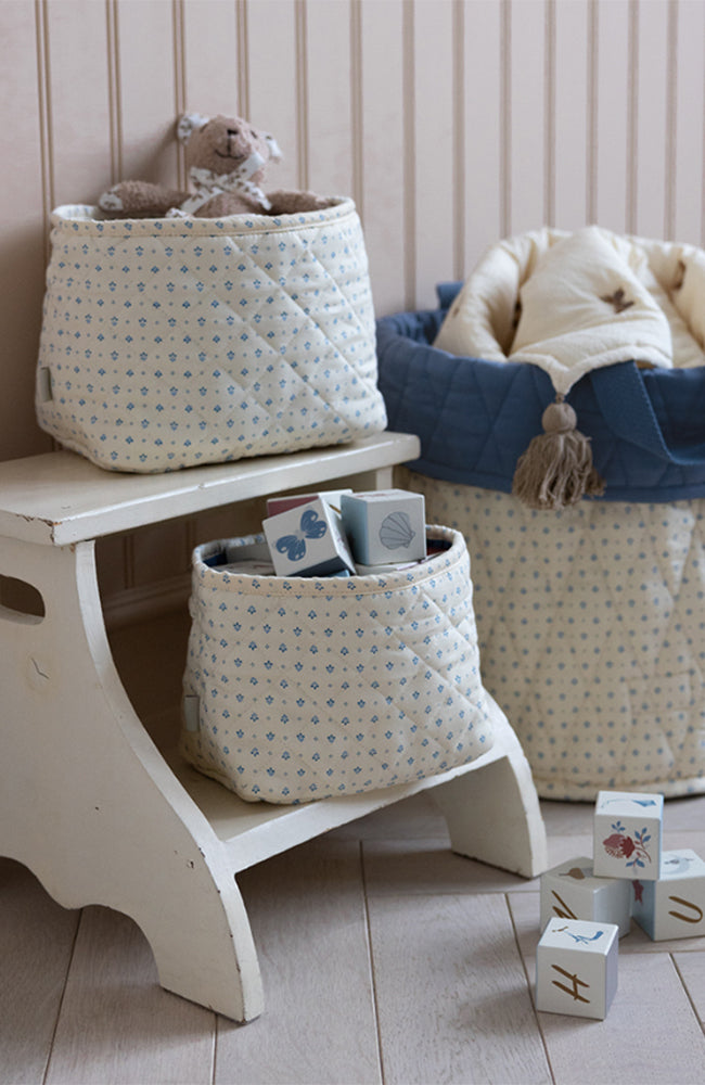 Quilted Storage Basket 2 pack - Capri