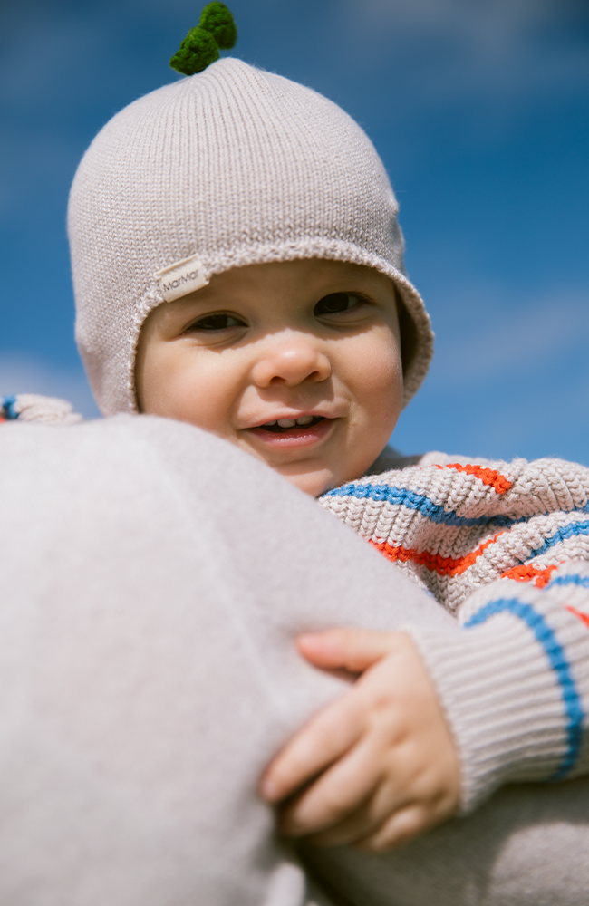 Aly Baby Sprout Cotton Knit - Moon Grey