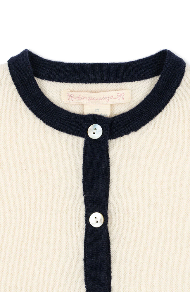 Belou Knit Collar Cardigan - Strawberry