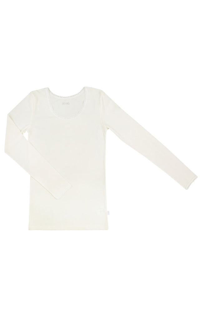 Wool/Silk Blouse Woman - Nature White