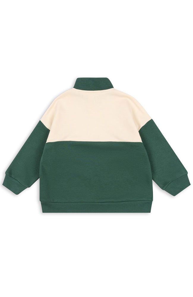 Lou Half Zip Sweat - Smoke Pine