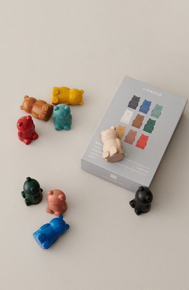 Wallace Crayons 9-Pack - Yellow mellow multi mix Liewood Leksak