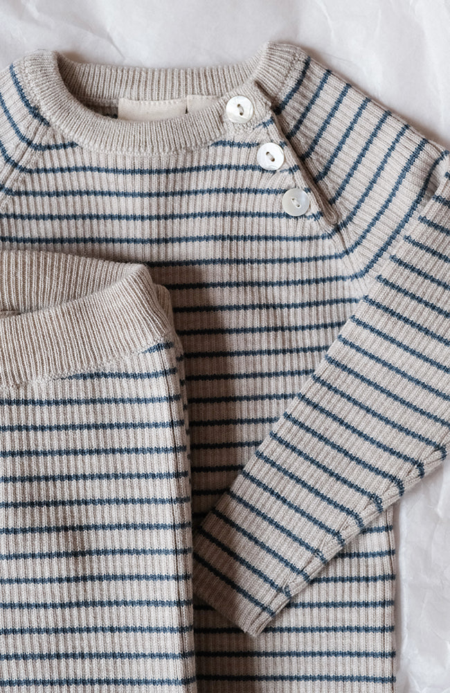 Flye Sweater Wool - Oat Melange/Stone